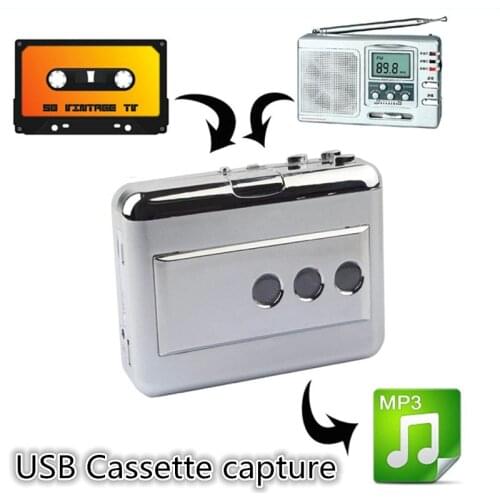 USB Cassette Tape to MP3 capture Converter cassette player ezcap walkman vinilo record turntable Auto Reverse Audio Music Player