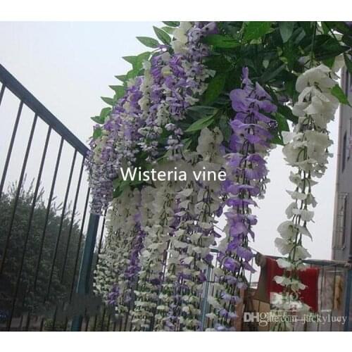 Upscale Artificial Silk Flower Vine Home Decor Simulation Wisteria Garland Craft Ornament For Wedding Party Decorations Free Shi