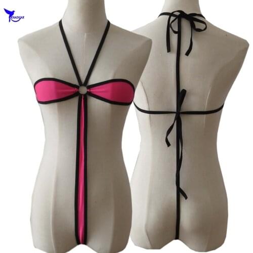Women Sexy Micro Bikinis G-String Cross Ring Extreme Bathing Suit Bandage Sex Costumes Swimsuit Sunbath Swimwear Bikini Set 2019