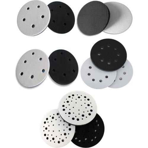 1-10Pcs 5 Inch 125mm Soft Sponge Interface Pad For Sander Backing Pads Hook&Loop Sanding Discs Abrasive Tools