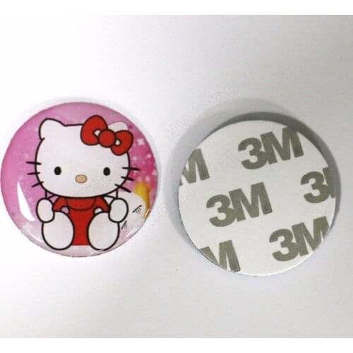 100pcs Free shipping T5577 Rfid PVC printed epoxy nfc card with 3M backing