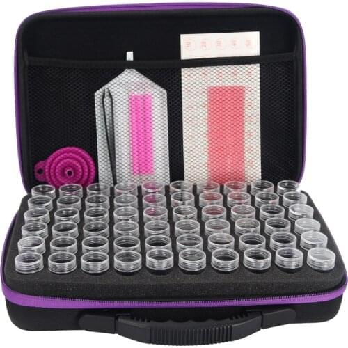 120 Bottles 5d Diamond Painting Accessories tools Storage Box Carry Case diamant painting tools Container Bag