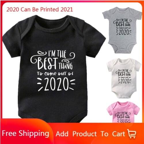 2021 New Born Baby Onesies BEST THING of 2020 Letter Printed Toddler Girls Romper Boy Kids Summer Clothes Roupa De Bebes Pajamas