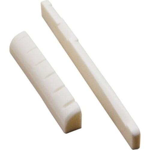 6 String Portable Rosewood Bridge Bone Saddle and Nut Set 6pcs End Pins for Acoustic Guitar Replacement Parts Accessories