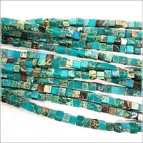 90pcs nature blue jasperrs stone strings square shape semi precious stone strands size 4mm cubic square shape gem stone fashion