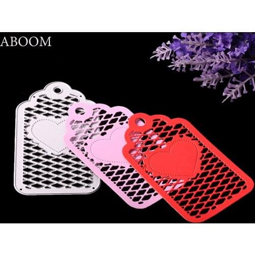 ABOOM New 1PC 59MM*104MM Net Big Heart Carbon Steel Die Cut Scrapbooking Album Adhesive Paper Cutting Dies Embossing Folder Mold