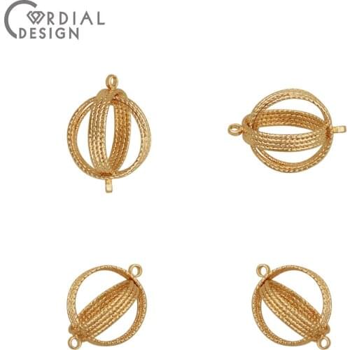 Cordial Design 20Pcs 12*17MM Jewelry Accessories/DIY Connectors/Genuine Gold Plating/Hand Made/Earrings Findings & Components