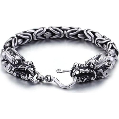 Mens retro titanium steel bracelet stainless steel faucet personality fashion bracelet trend jewelry