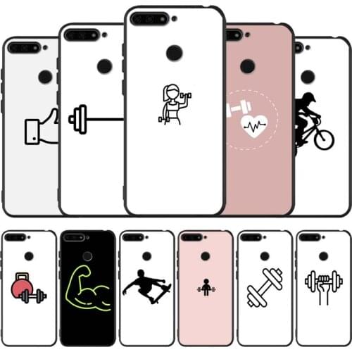 Do exercises black Silicone Phone Case For honor 30 20 Pro 8 8X 9 10 20 Lite Mate 10 20 30 Lite Pro cover