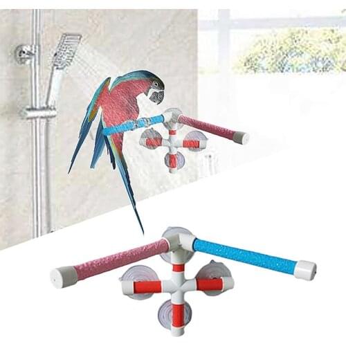Bird Toy Parrot Bath Stand Shower Standing Bar for Parrot Climbing and Biting