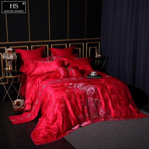 4/6/7Pcs Bedding Sets Jacquard Charming Flowers Design Quilt Cover Bed Sheets Pillowcase Cushion Cover Bedspread Cotton Polyeste