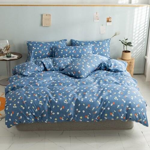 Pastoral Small Floral Pattern Bedding Set, Duvet Cover Pillowcase 3pcs220x240,210x210 Quilt Cover, King Size Bed Sets