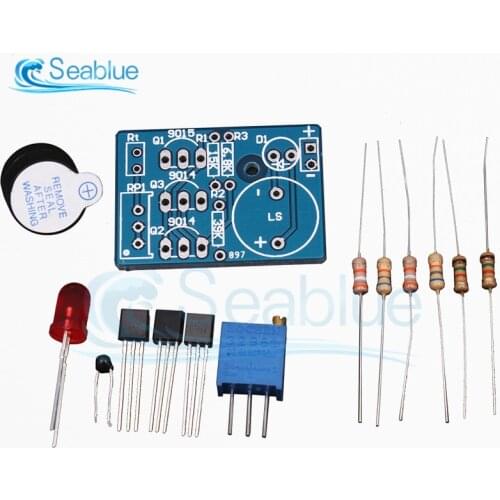 DIY Kit Temperature Alarm Electronic Temperature Controller Sound Light Alarm Suite ICSK061A Thermal Buzzer Thermistor DC 3V-5V