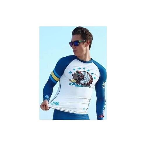 Men lycra elasticity Surf Swimwear Prevent Jellyfish Quick drying UV Protection Rash Guard Beach Rash Guard Diving Suit