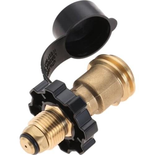 BBQ, Camping Stoves Brass Propane Tank Adapter POL LP Tank Connection To QCC1/Type1 Connection For Hoses And Regulators