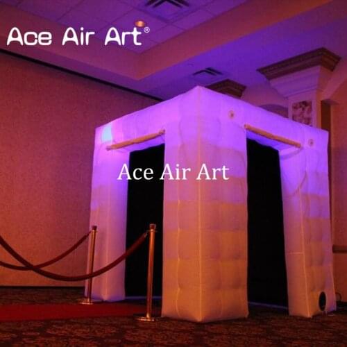 Best quality inflatable lighting photo booth, Inflatable cubic photo booth for decorations and parties