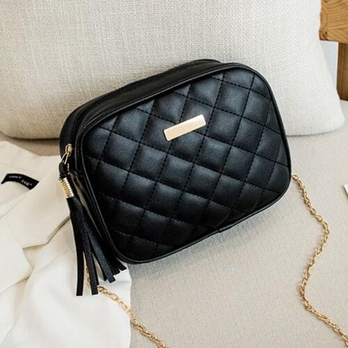 Tassel Small Messenger Bag For Women 2021 Trend Lingge Embroidery Camera Female Shoulder Bag Fashion Chain Ladies Crossbody Bags