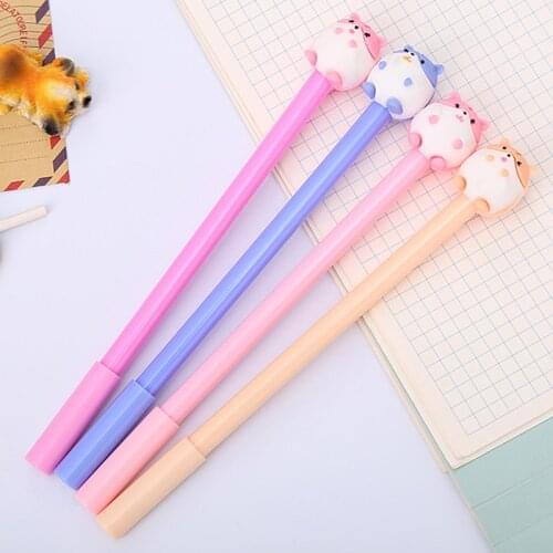 Cute Creative Cat Gel Pen Cartoon Kawaii Stationery Office School Supplies sweet pretty lovely cartoon Handles 1 Pcs