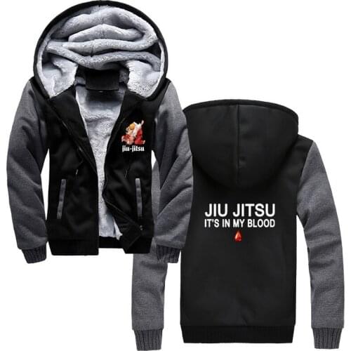 Men Fashion Sweatshirts Winter Jackets Hoody Print Hoodies Jiu Jitsu Brazilian Martial Arter Ju-Jitsu Its In My Blood Hoodies