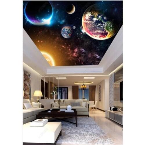 Custom zenith mural 3d ceiling murals wallpaper for walls 3 d Fantasy universe starry sky zenith mural wall papers home decor