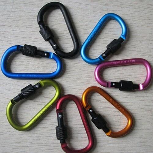 2021 New Aluminum Alloy Portable Multifunction Keychain Outdoor Sports Climbing Packbage Carabiner Hook