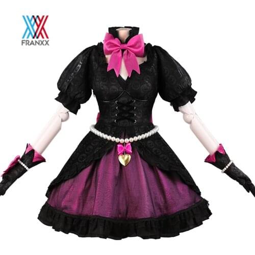 Game OW D.VA Cat Luna Cosplay Costume Black Fancy Bowknot Lolita Dress Costumes Party Synthetic Wigs Hair For Adult Women Girls
