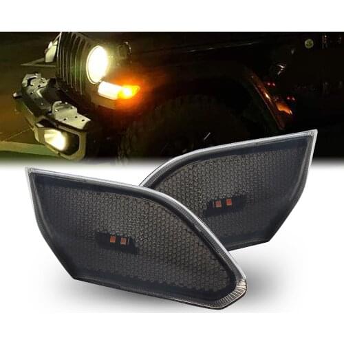 Front Side Marker Light for Jeep Wrangler JL 2018 2019 2020 Led Turn Signal Lights Front Fender Lamp Led
