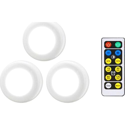 LED cabinet light white warm light wireless remote control dimmable led night lamps battery light for kitchen ladder cabinet New