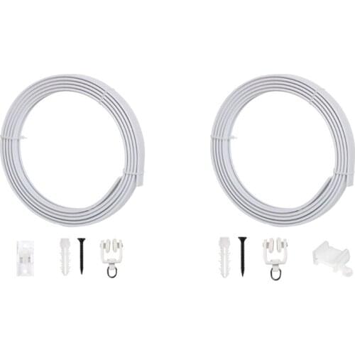 964E Top/Side Clamping 4m Curtain Track Rail Flexible Ceiling Mounted for straight Slide Windows Balcony Home Decor Accessories