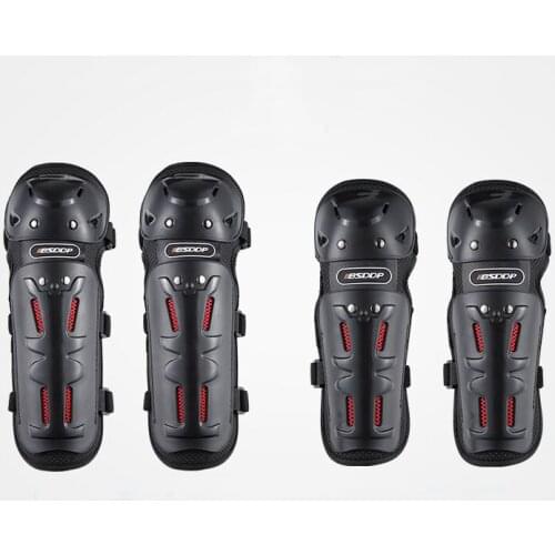 Four Seasons riding motorcycle, cross-country knight knee brace elbow four-piece set summer Breathable aNti-fall equipment