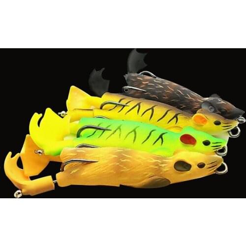 WALK FISH New 9CM/12g 10 colors peche Bionic mouse large floating water surface diving legs high-end isca Artificial Bait pesca