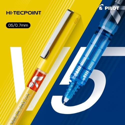 1Pcs PILOT V5 full needle straight liquid gel pen BX-V5 0.5mm large capacity test needle pen 12 colors optional writing fluency