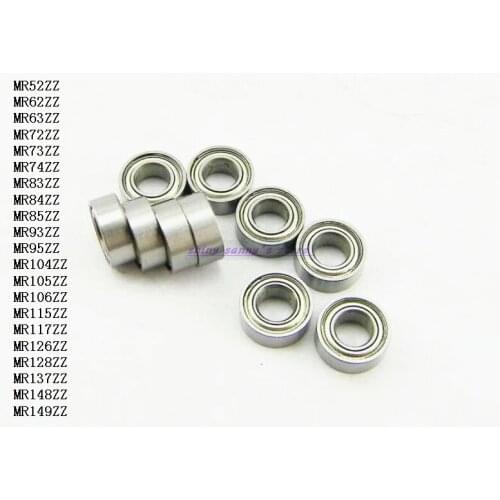10-20 pcs/Lot MR105ZZ , MR106ZZ , MR115ZZ , MR117ZZ , MR125ZZ Thin Wall Deep Groove Ball Mini Ball Bearing Brand New
