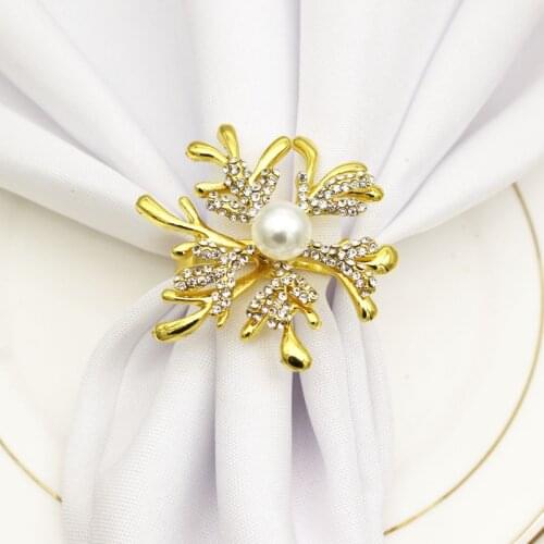 10pcs/lot New Antler Napkin Button Diamond Napkin Ring Christmas Day Party Napkin Ring Desktop Decoration