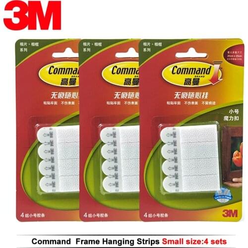 16pcs Small 3M Command Picture Hanging Strips Command Damage-Free Magic Strip Command Inter Locking Faster