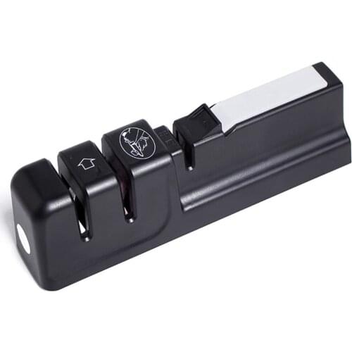 1x Kitchen Knives Sharpener Manual 3-Stage Sharpening Tool Tungsten Steel