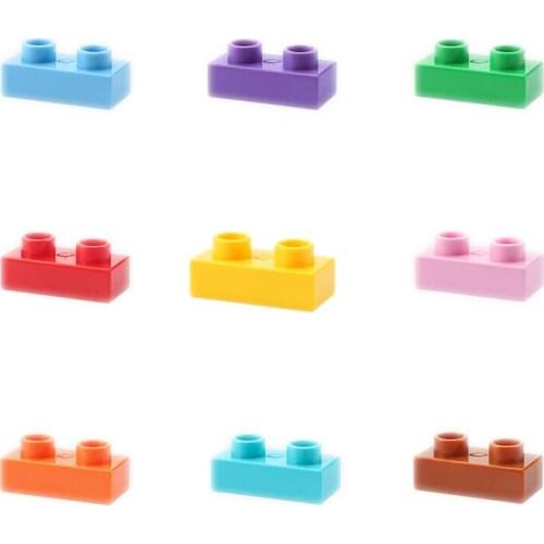 1x2 Thin Brick Big Particle ABS Plastic Building Block Parts Accessories Custom Training Educational Children Creativity Toys