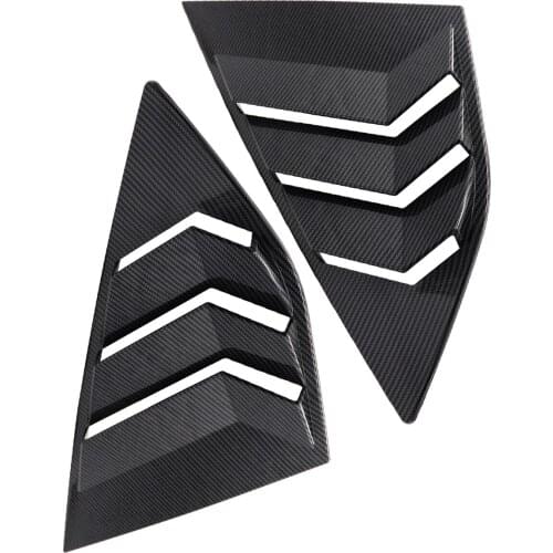 2 Pcs/Set Car Rear Quarter Spoiler Panel Side Vent Window Louver For Honda Civic 2016 2017 Slotted Sun Shade Cover