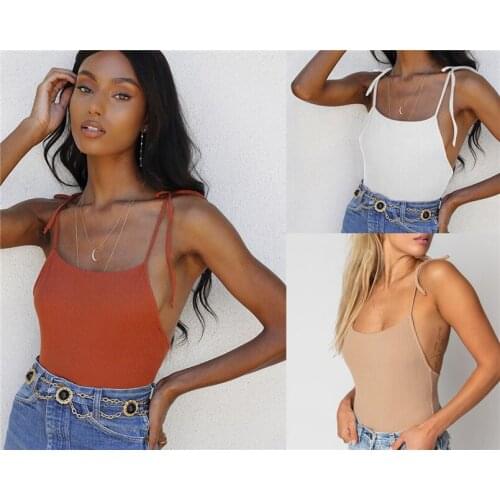 2021 Y2K clothes Women Casual Sexy Suspender Tops Solid Color Off-the-shoulder Tie Up Close-fitting Vest harajuku Camis