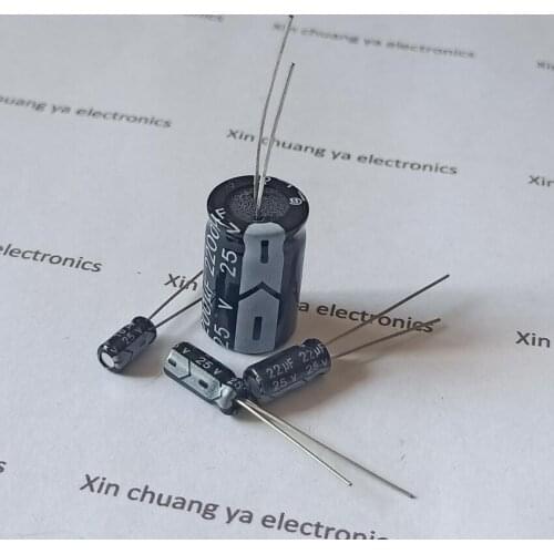 25V 10uF 22UF 47uF 100uF 220uF 330uF 470uF 680uF 1000uF 2200UF 4700UF 6800uf 20% DIP aluminum electrolytic capacitor