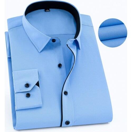 8XL 7XL 6XL Large Size Men Shirt Long Sleeve Dress Shirts Mens Shirts Casual Slim Fit Mens Clothing Social mens work Shirt