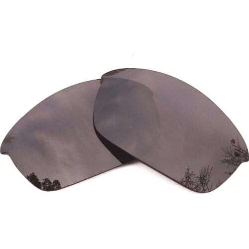 Black Iridium Mirrored Polarized Replacement Lenses for Flak Jacket Sunglasses Frame 100% UVA & UVB