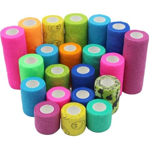 Breathable Self Adhesive Bandage Sports Safety Elastic First Aid Health Care Gauze Protect Tape for Stretch Athletic Wrist Ankle