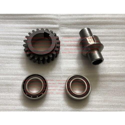 Fujian Lijia 100FT-02404 Liquid Compression Pump Shaft + 100TY-02406 Liquid Compression Pump Gear + Bearing 7005AC + 7205AC