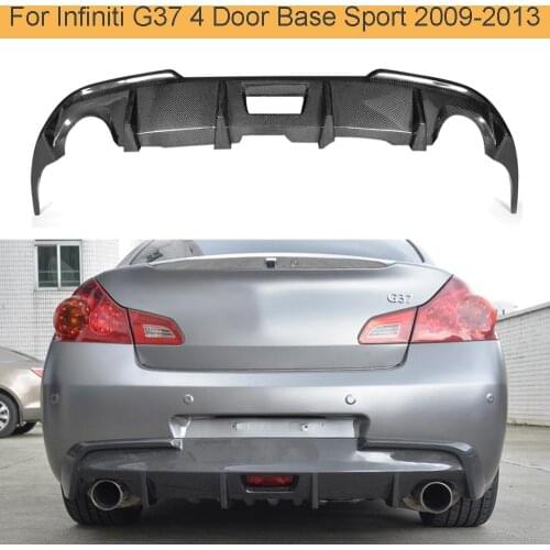 Carbon Fiber Car Rear Bumper Diffuser Lip for Infiniti G37 G37S Sedan Coupe 2009 - 2013 Base Standard Sport 4D 2D Diffuser