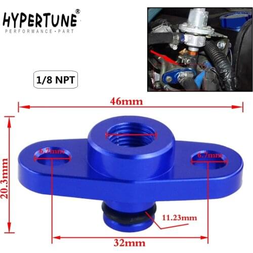 Hypertune - High Quality 1/8 NPT Fuel Rail Pressure Regulator Adapter Blue for NISSAN TOYOTA SUBARU