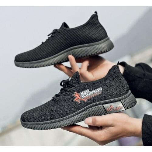 Sneakers mens summer 2021 new breathable casual shoes net surface of the elderly walking shoes running jogging mens shoes tide