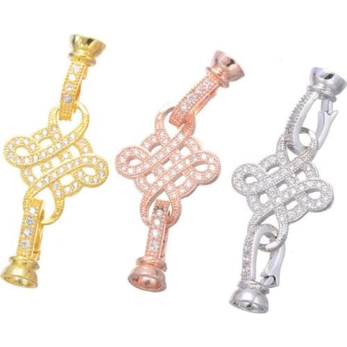 Fashion micro pave copper jewelry connector findings zircon jewelry accessory 16*38 mm three colors mp111