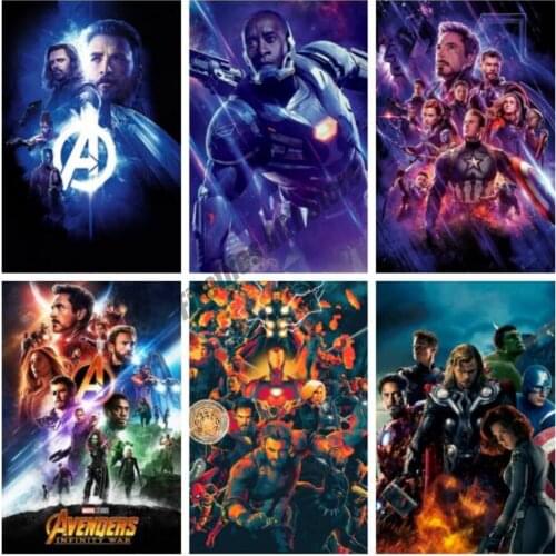 DIY 5D Diamond Painting Marvel Movie Avengers 4 Full Square/Round Diamond Embroidery Cross Stitch Kits Mosaic Home Decor Gift