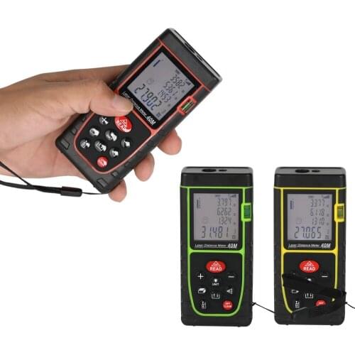 2018 new good quality fame 40M digital laser measuring tape precise distance meter laser tape measure with convenient hand rope